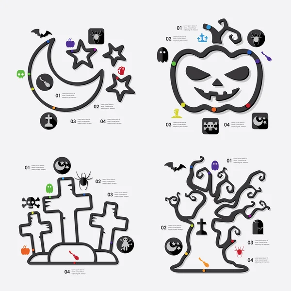 Halloween infographic — Stock Vector