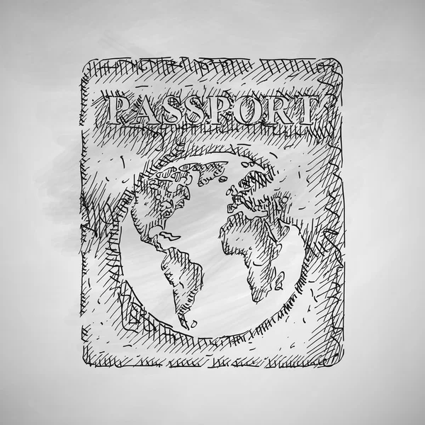 Paspoort pictogram — Stockvector