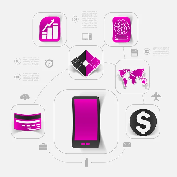 Biznesowe naklejki infographic — Wektor stockowy