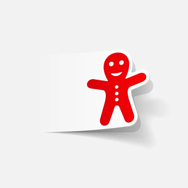 Gingerbread man pictogram — Stockvector