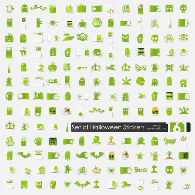 Cadılar Bayramı çıkartmaları.