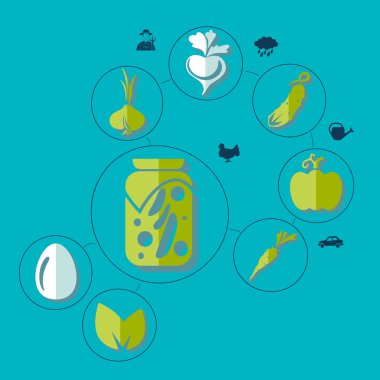 Tarım düz Infographic