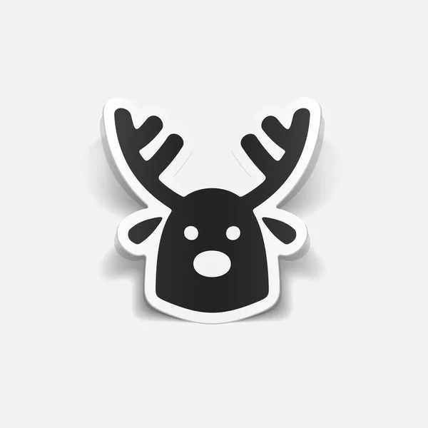 Jul rådjur ikonen — Stock vektor