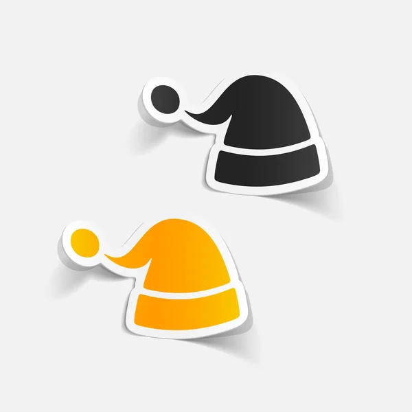 Santa sombrero icono — Vector de stock