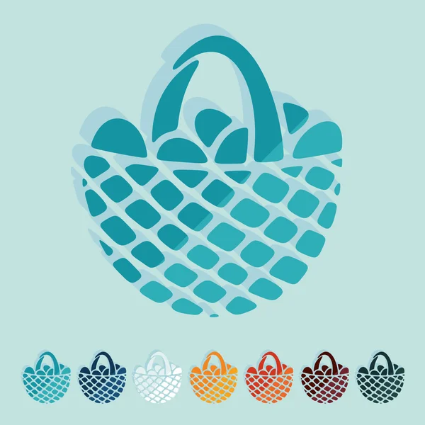 Easter basket pictogram — Stockvector