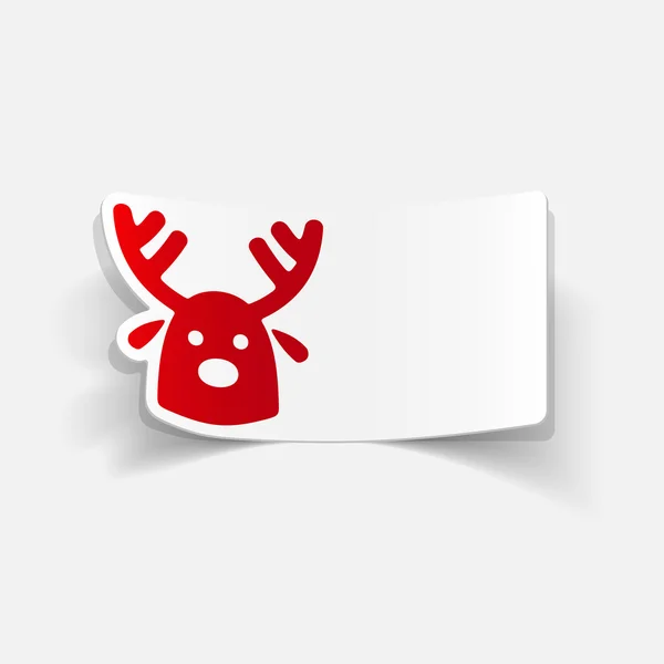Kerstmis herten pictogram — Stockvector