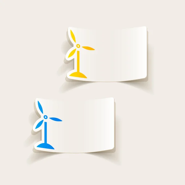 Wind turbines icon — Stock Vector