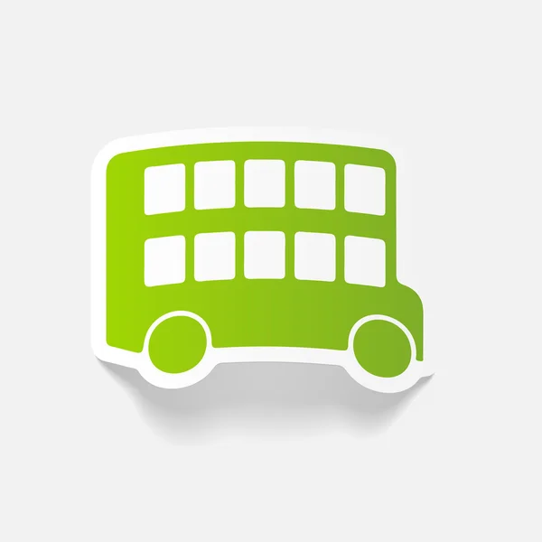 Bus dubbeldekker pictogram — Stockvector