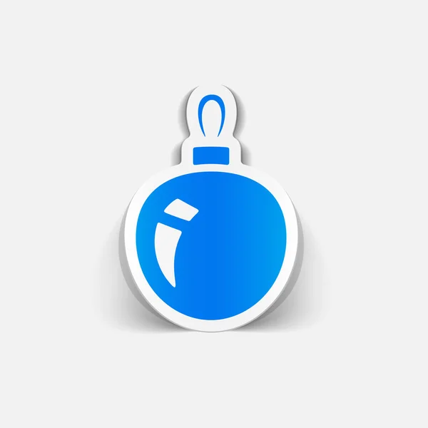 Kerstmis bal pictogram — Stockvector