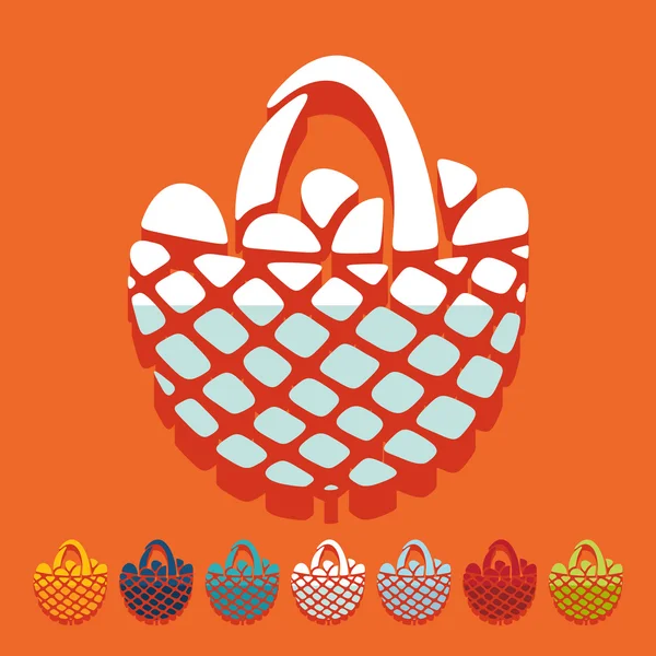 Easter basket icon — Stock Vector