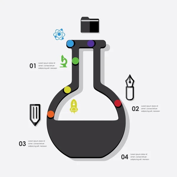 Istruzione Infografica — Vettoriale Stock