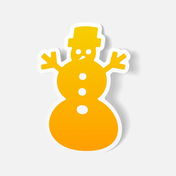 Christmas snowman icon — Stock Vector