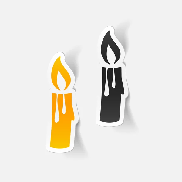 Christmas candle icon — Stock Vector