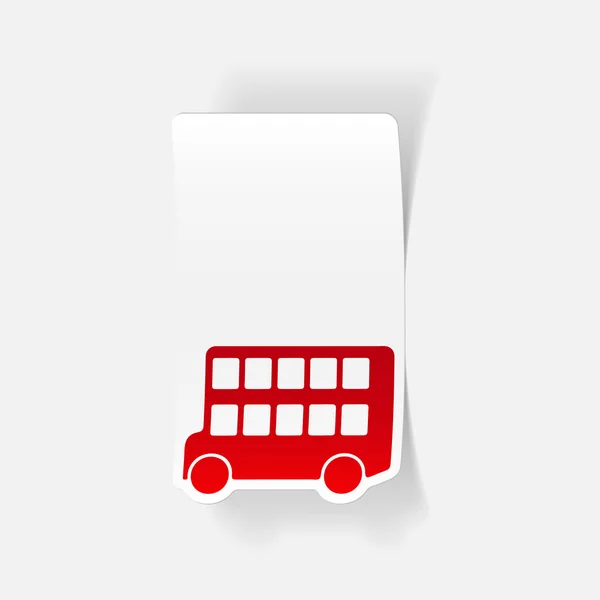 Ikona dvoupatrový autobus — Stockový vektor