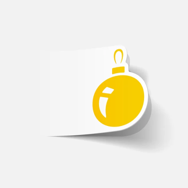 Icono de bola de Navidad — Vector de stock