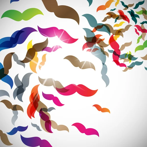 Abstract background: mustache — Stock Vector