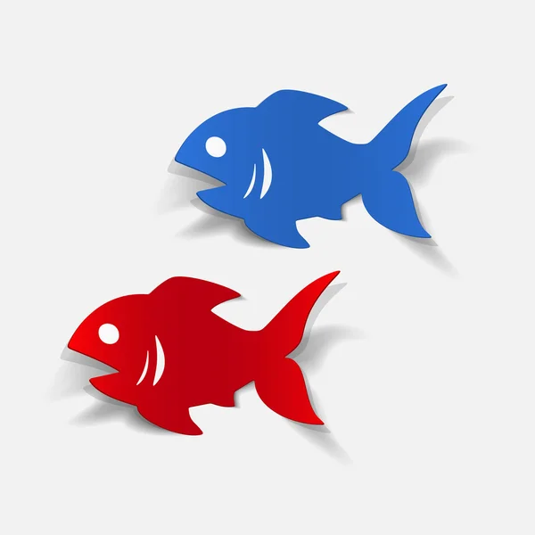 Icono de pescado — Vector de stock