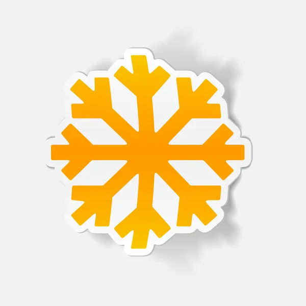 Snöflinga-ikonen — Stock vektor
