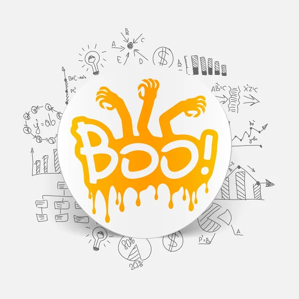 Tekening business formules met boo — Stockvector