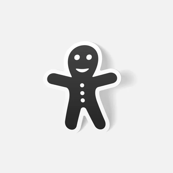 Gingerbread man pictogram — Stockvector