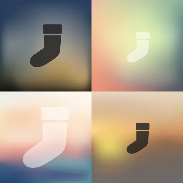 Christmas sock icon — Stock Vector
