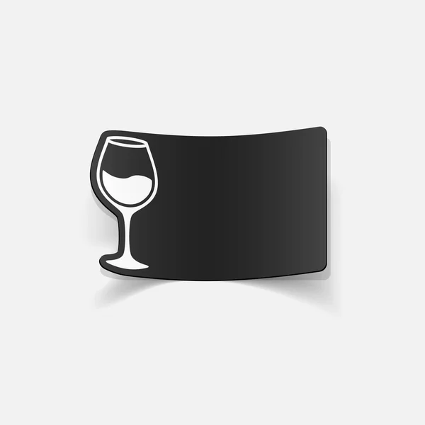 Sklenice na víno ikona — Stockový vektor