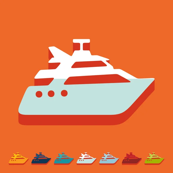 Ikona jacht — Wektor stockowy