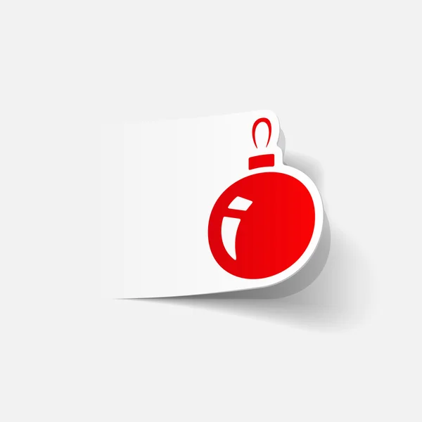 Kerstmis bal pictogram — Stockvector