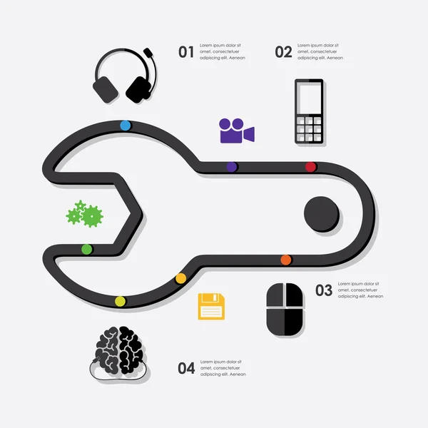 Infografía tecnológica — Archivo Imágenes Vectoriales