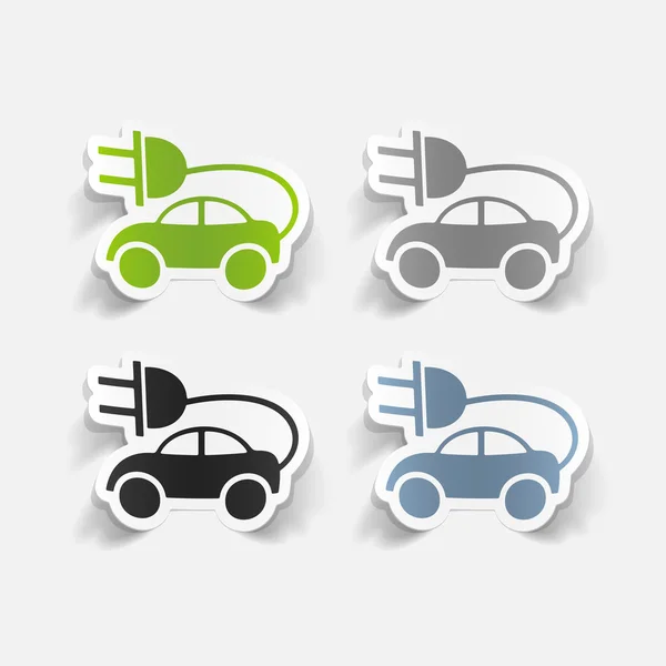 Eco auto pictogram — Stockvector