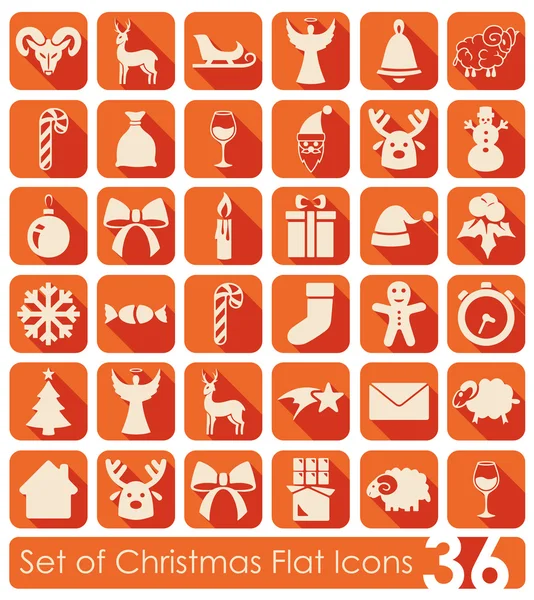 Conjunto de iconos de Navidad — Vector de stock