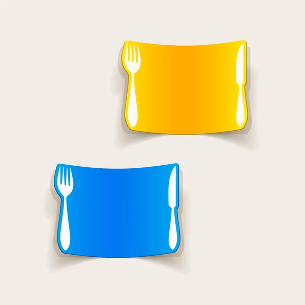 Couteau, icône de fourchette — Image vectorielle
