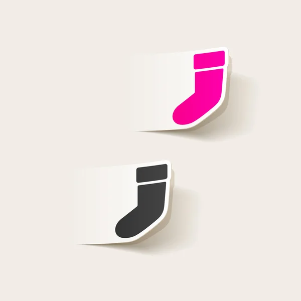 Vánoční ponožka ikona — Stockový vektor