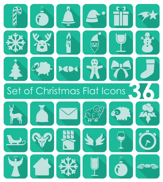 Conjunto de iconos de Navidad — Vector de stock