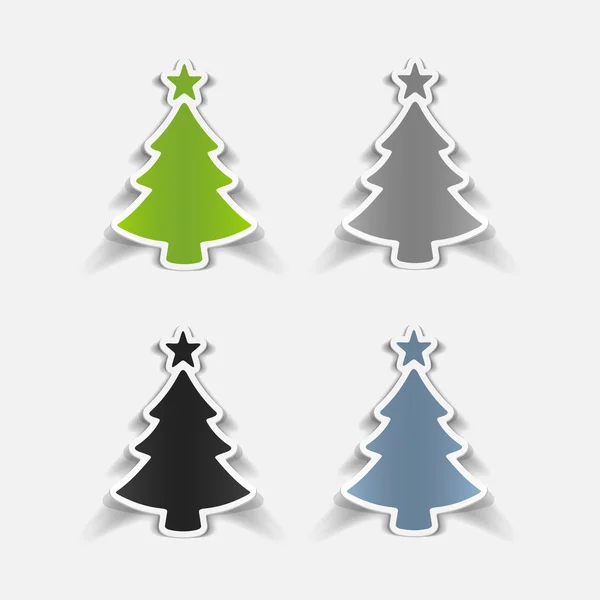 Kerstboom pictogram — Stockvector