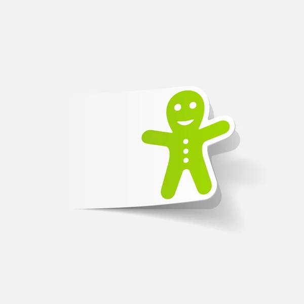 Gingerbread man pictogram — Stockvector