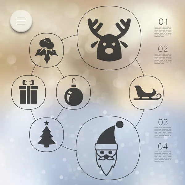 Infographie de Noël — Image vectorielle