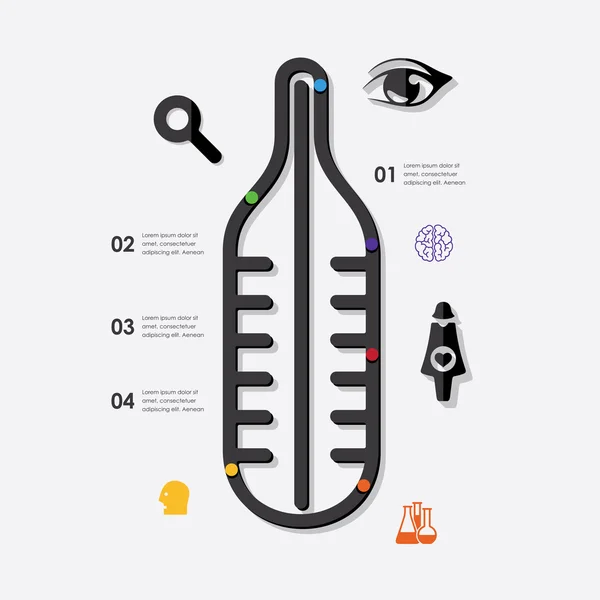 Infográfico medicamento — Vetor de Stock