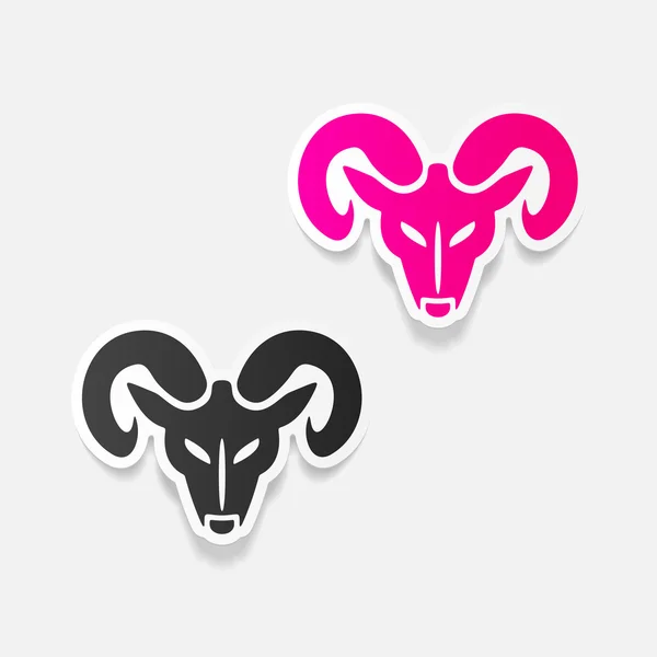 Head of the ram icon — Stock Vector