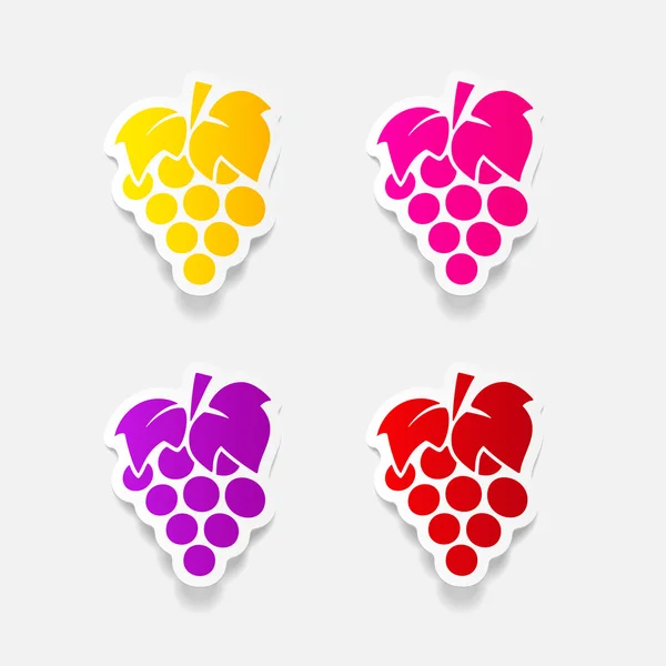 Icono de uva — Vector de stock