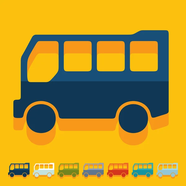 Icono de autobús — Vector de stock