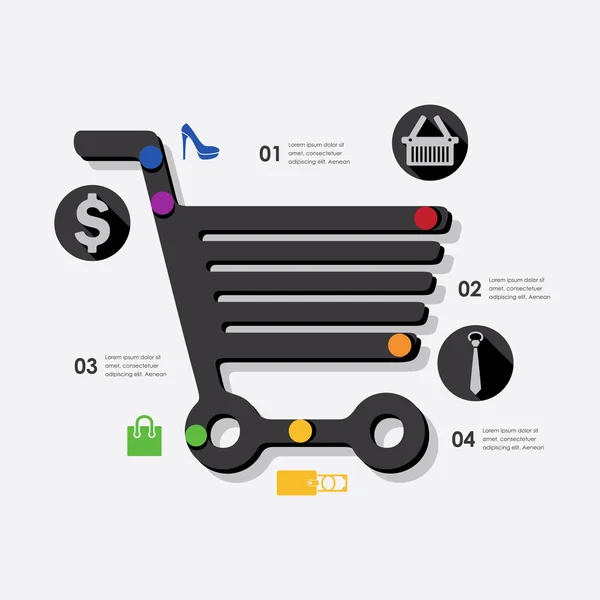 Infografica moda — Vettoriale Stock