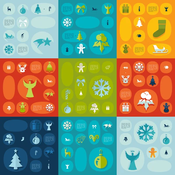 Kerstmis platte infographic — Stockvector