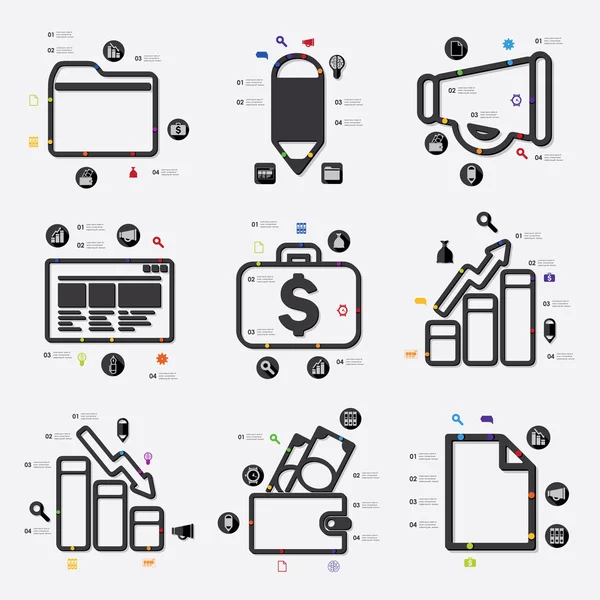 Infográfico de negócios — Vetor de Stock