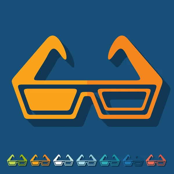 3D окуляри значок — стоковий вектор