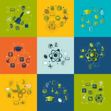 Eğitim düz Infographic