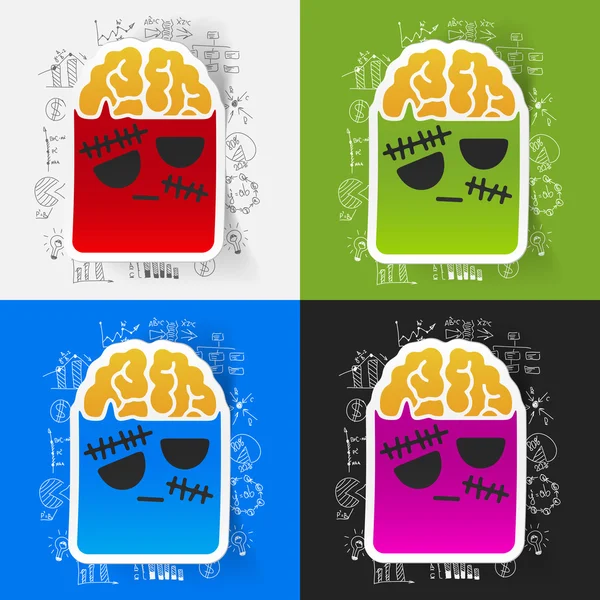 绘图与僵尸的商业公式 — 图库矢量图片