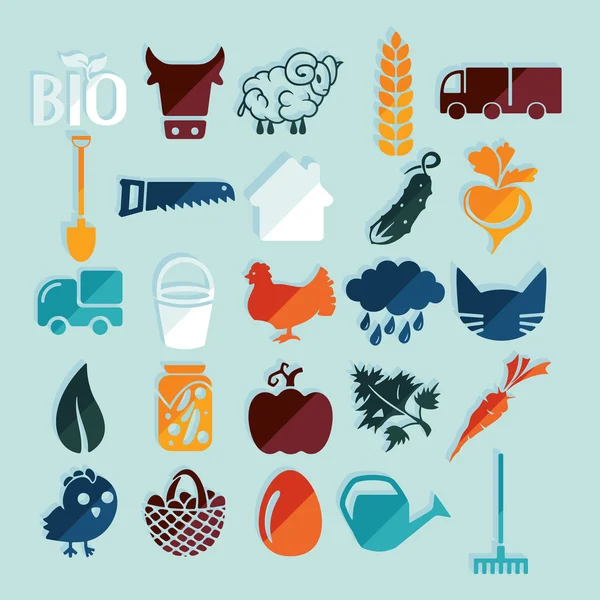 Set of agriculture icons — Stock Vector