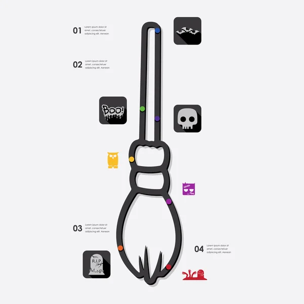 Infographie halloween — Image vectorielle