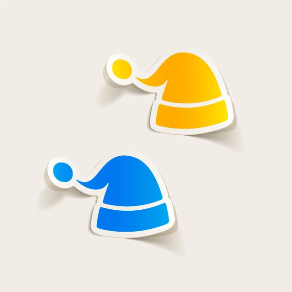 Santa sombrero icono — Vector de stock